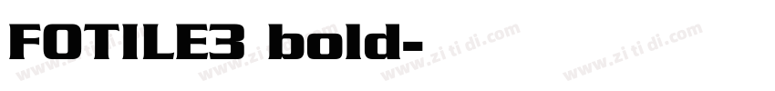 FOTILE3 bold字体转换